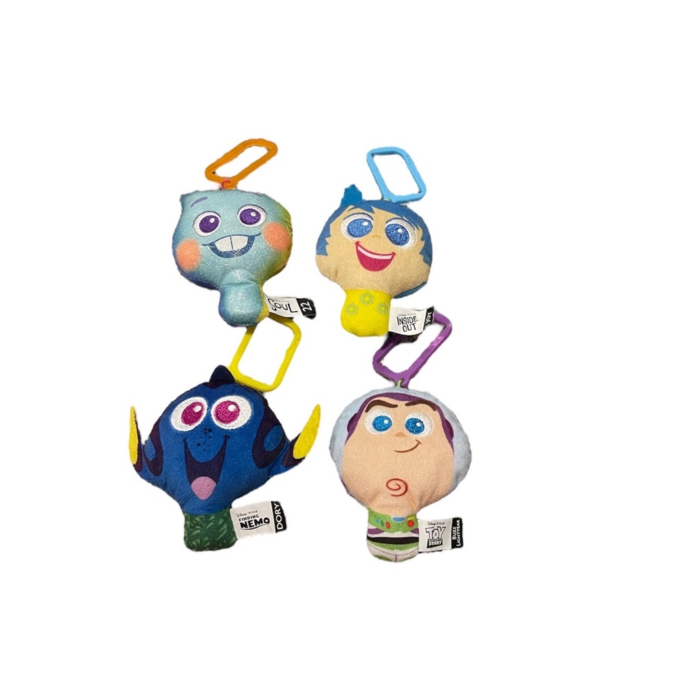 ⭐️3/$20⭐️ McDonalds DISNEY PIXAR Lot of 4 Happy Meal Keychain Clip Plush Toys
